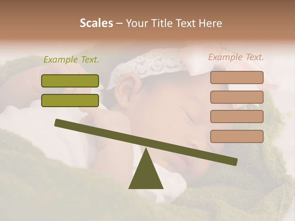 Little Girl Baby Girls Black Hair PowerPoint Template