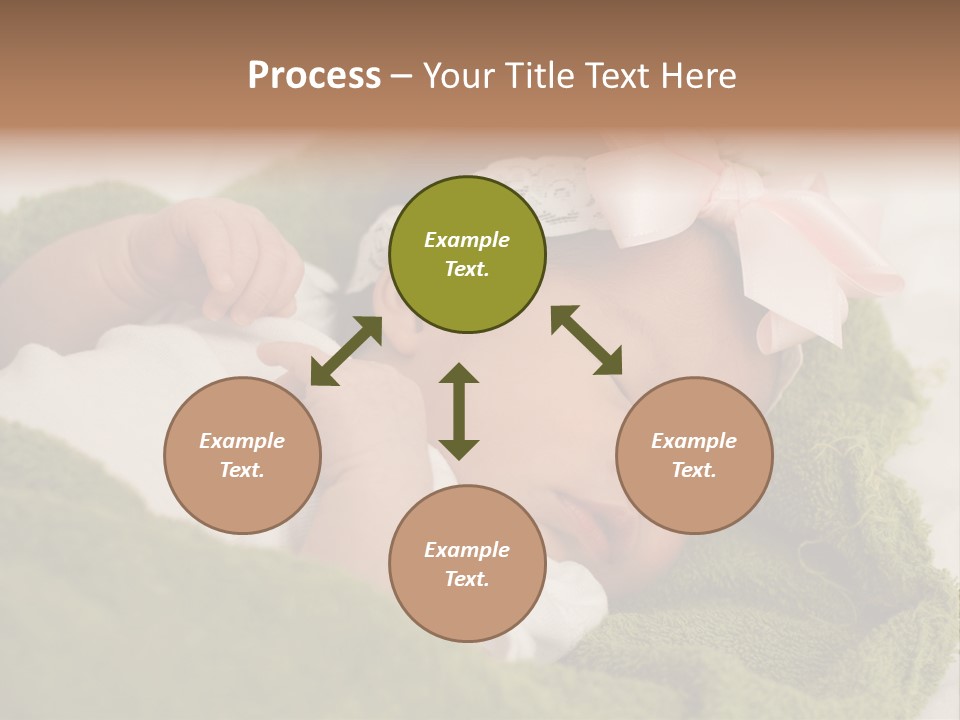 Little Girl Baby Girls Black Hair PowerPoint Template