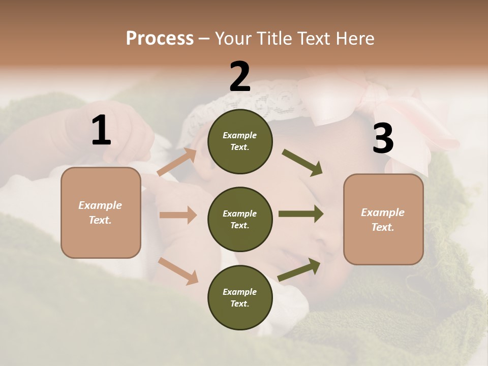 Little Girl Baby Girls Black Hair PowerPoint Template