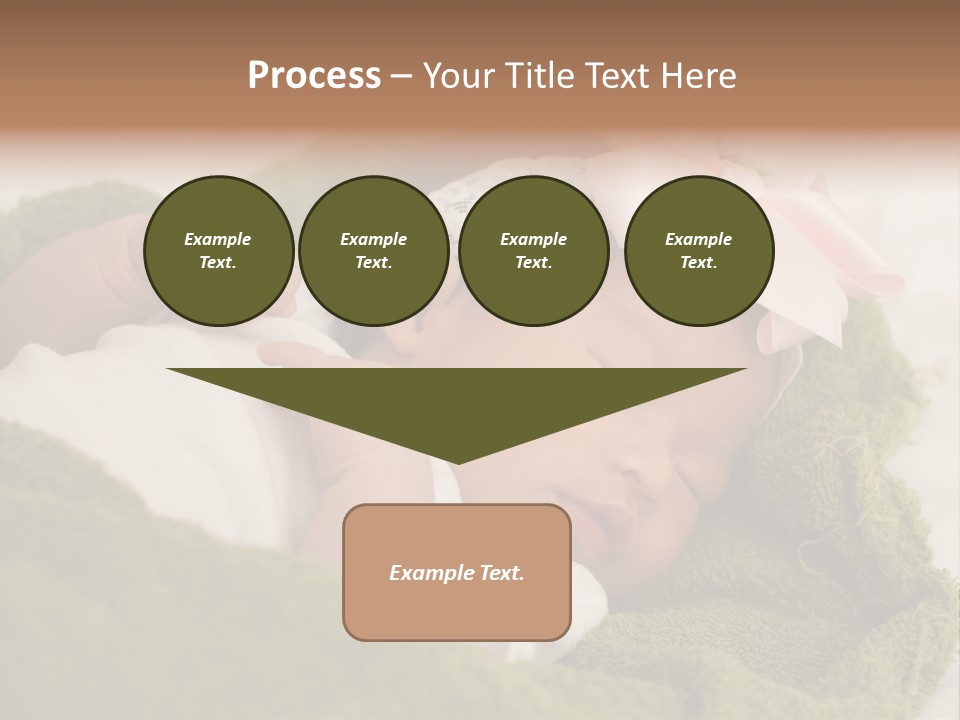 Little Girl Baby Girls Black Hair PowerPoint Template