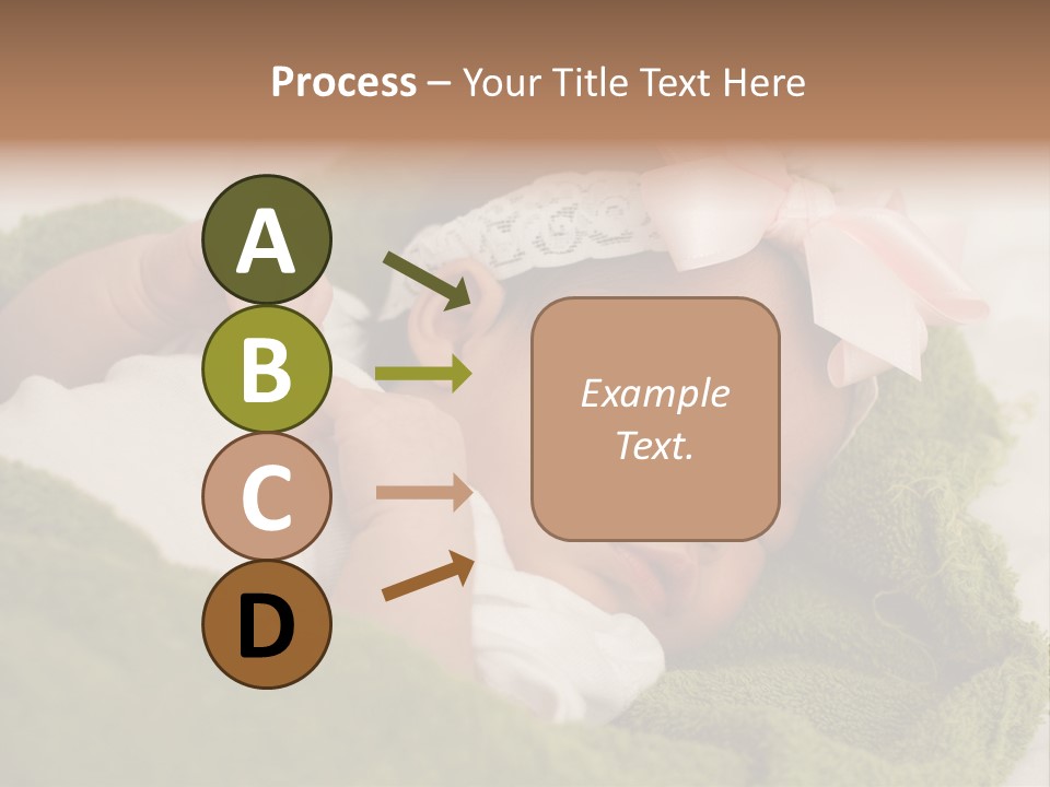 Little Girl Baby Girls Black Hair PowerPoint Template