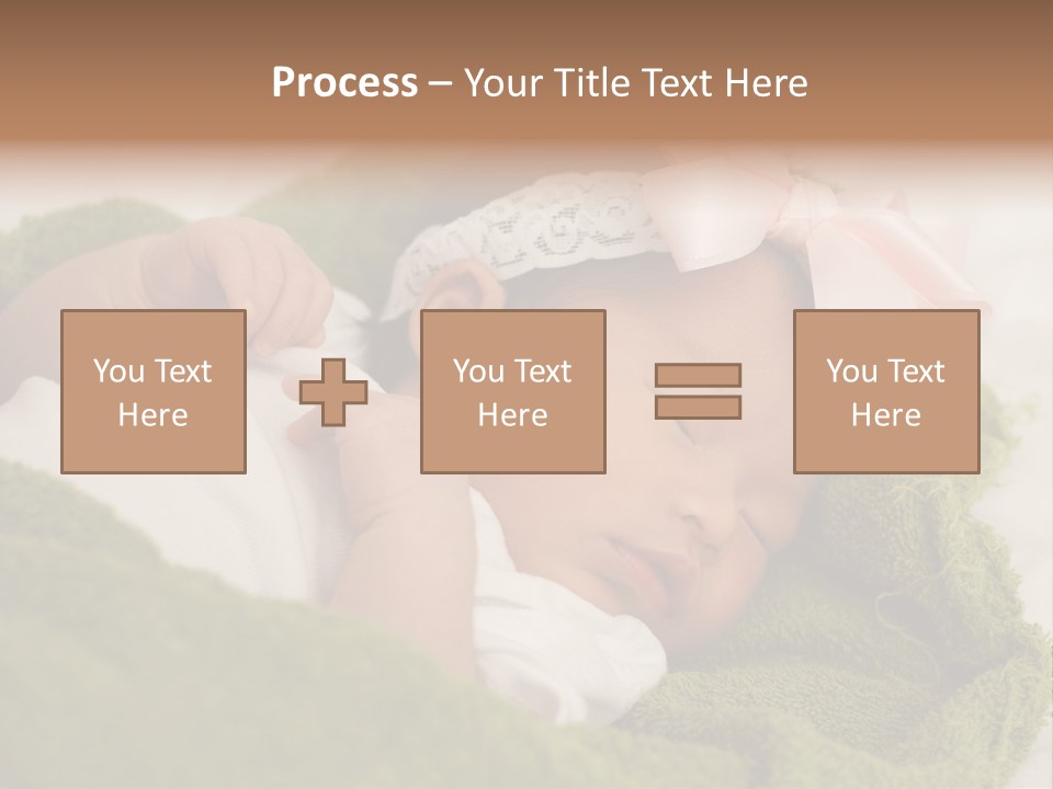 Little Girl Baby Girls Black Hair PowerPoint Template