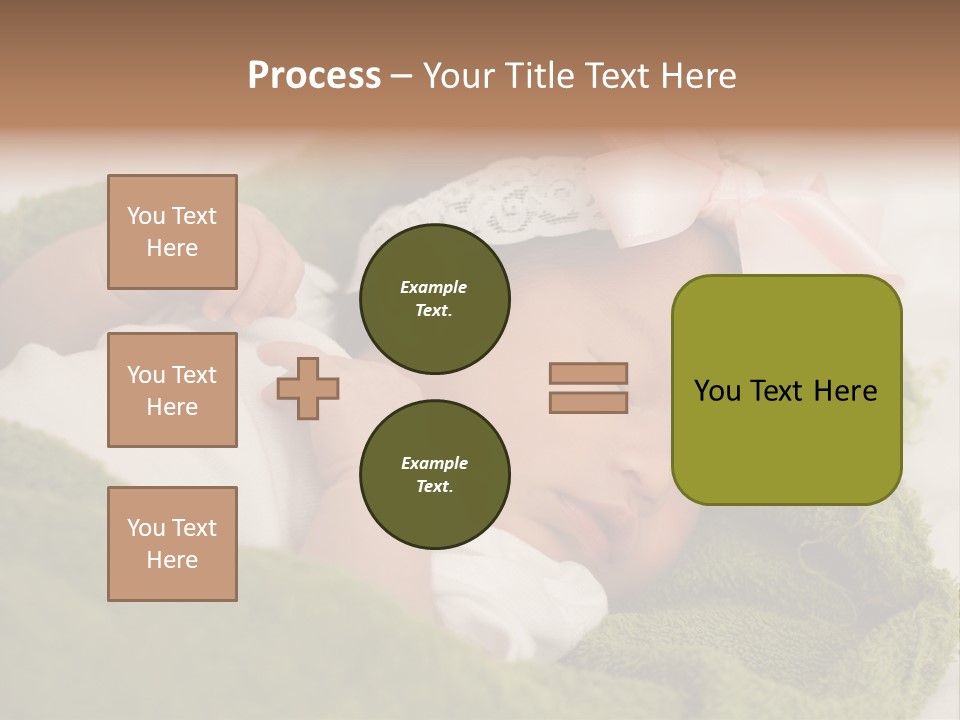 Little Girl Baby Girls Black Hair PowerPoint Template