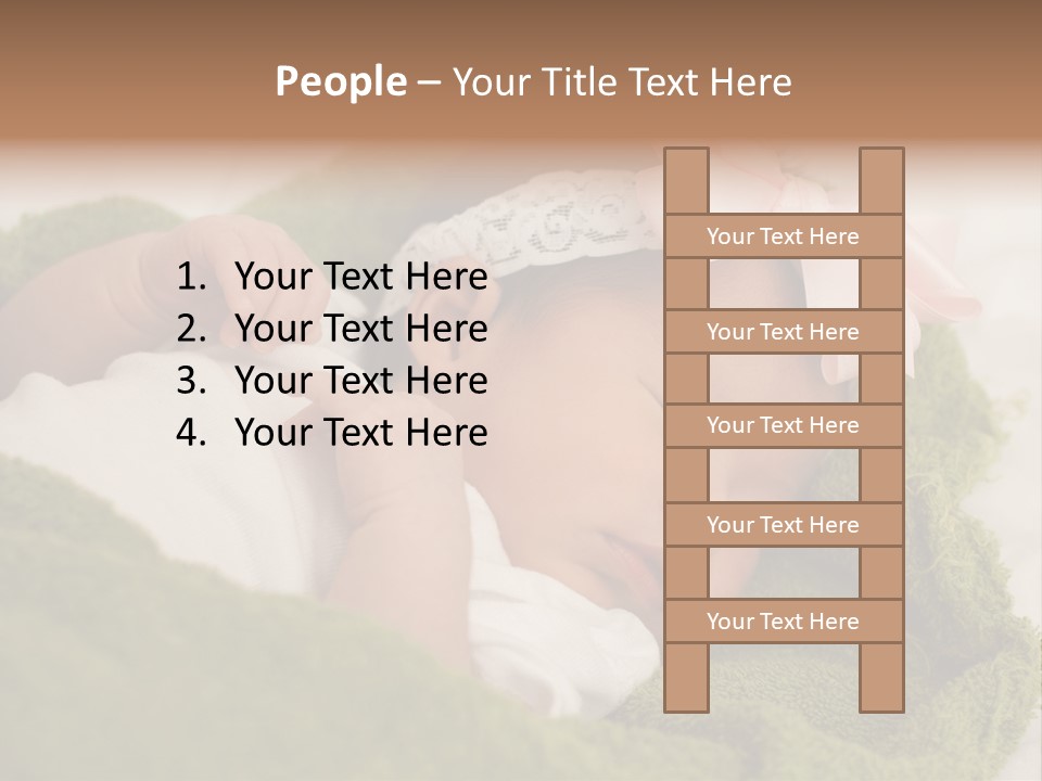 Little Girl Baby Girls Black Hair PowerPoint Template