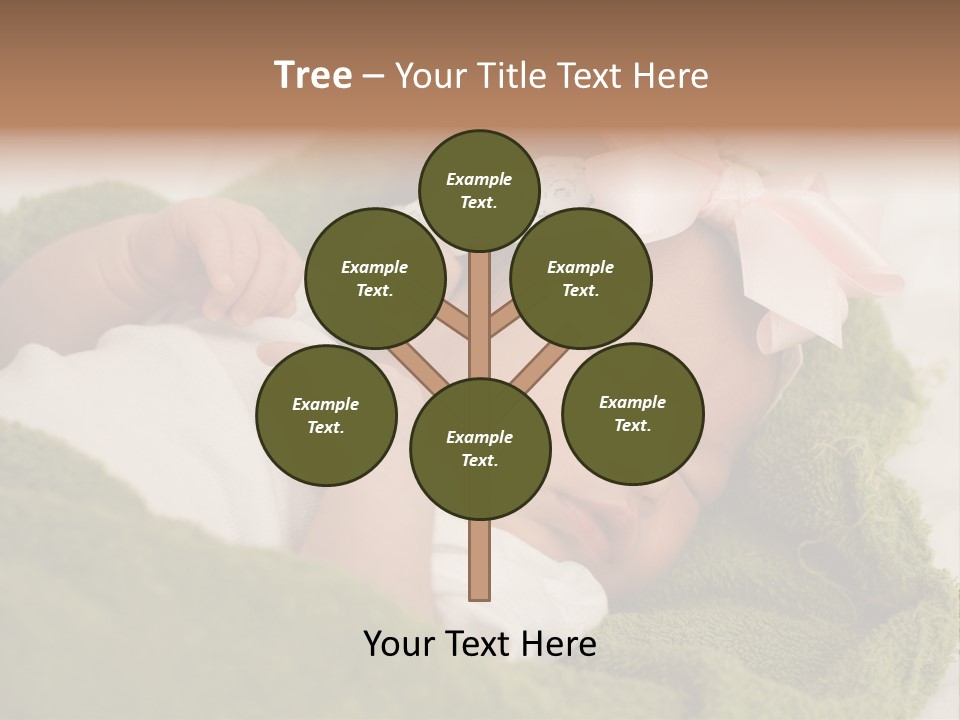 Little Girl Baby Girls Black Hair PowerPoint Template