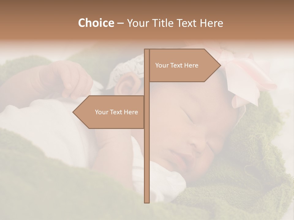 Little Girl Baby Girls Black Hair PowerPoint Template