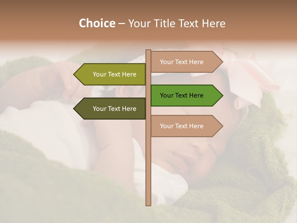 Little Girl Baby Girls Black Hair PowerPoint Template