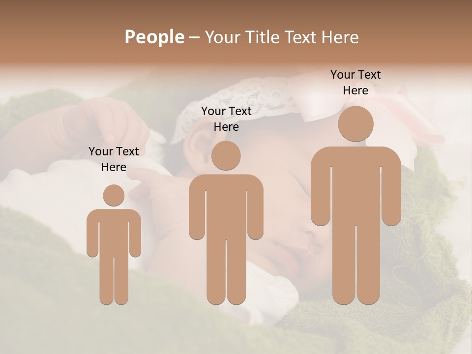 Little Girl Baby Girls Black Hair PowerPoint Template