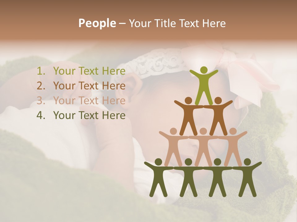 Little Girl Baby Girls Black Hair PowerPoint Template