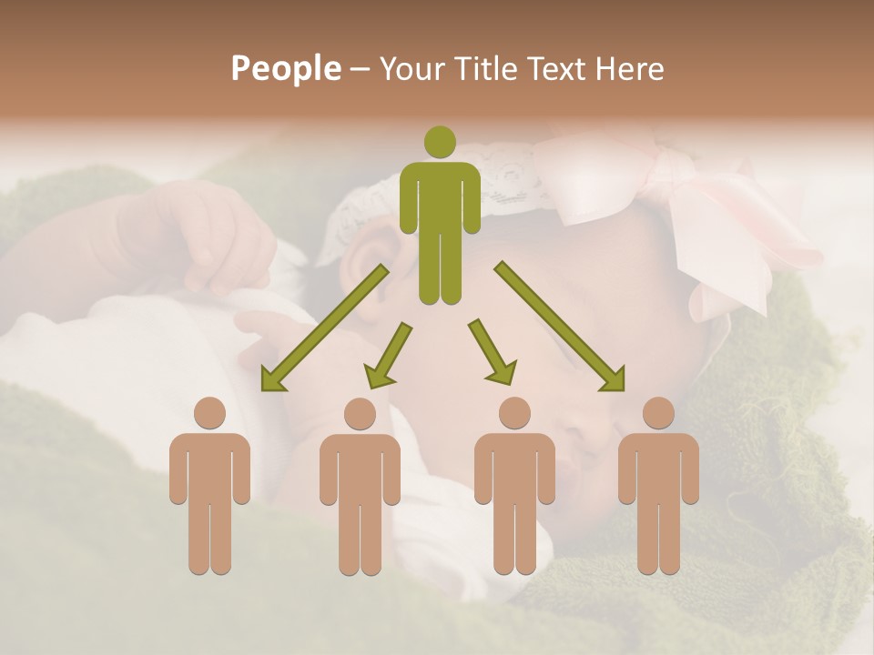 Little Girl Baby Girls Black Hair PowerPoint Template