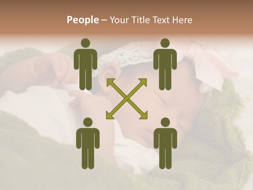 Little Girl Baby Girls Black Hair PowerPoint Template