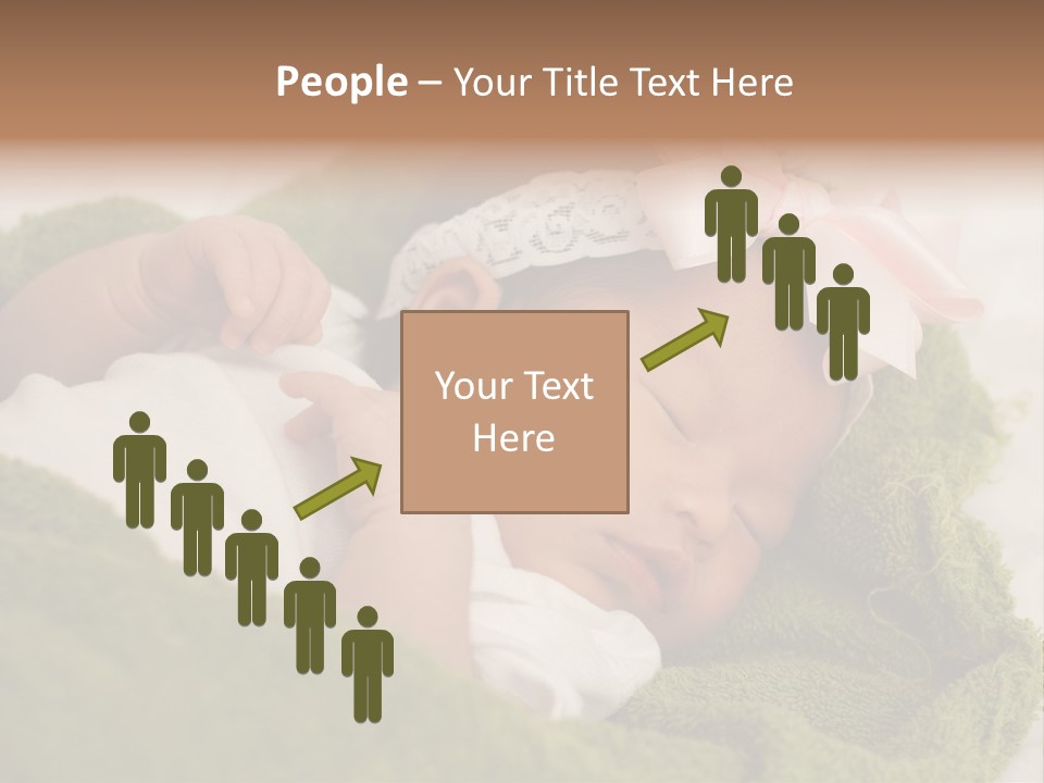 Little Girl Baby Girls Black Hair PowerPoint Template