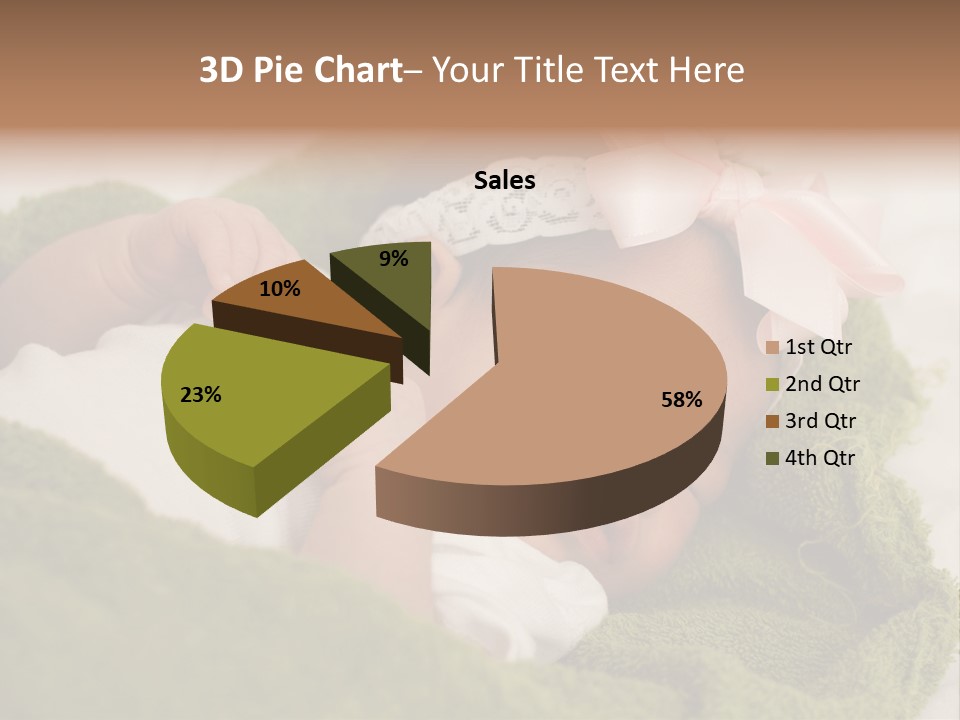 Little Girl Baby Girls Black Hair PowerPoint Template