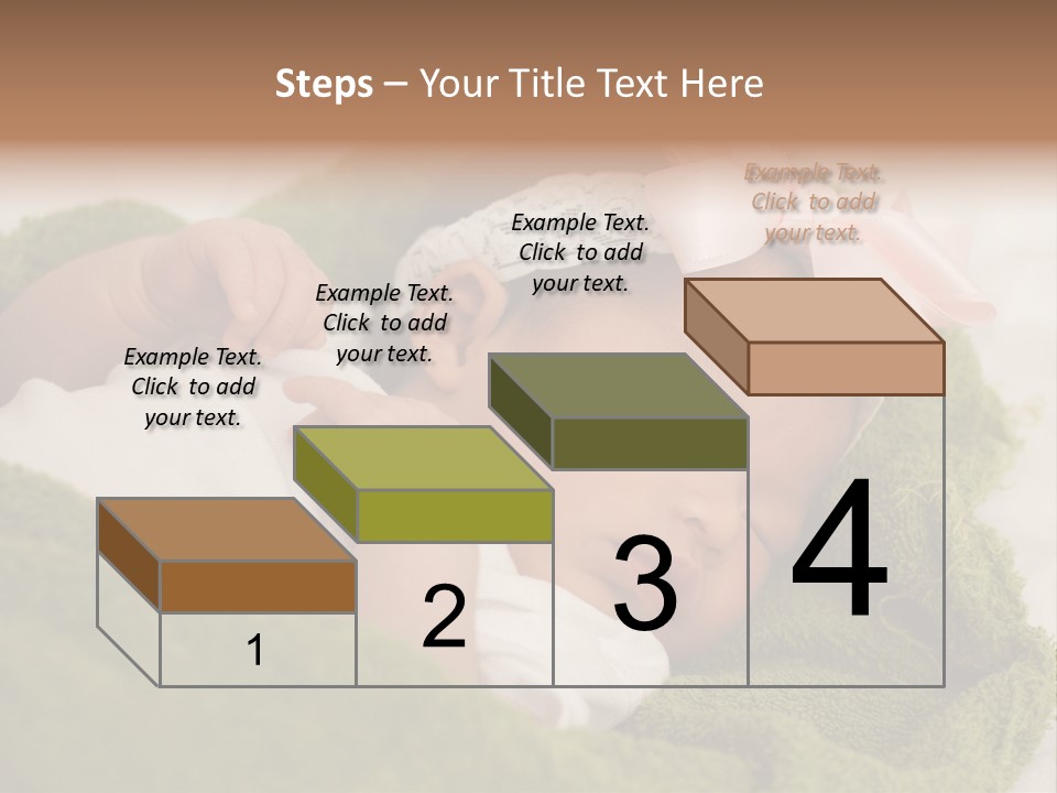 Little Girl Baby Girls Black Hair PowerPoint Template