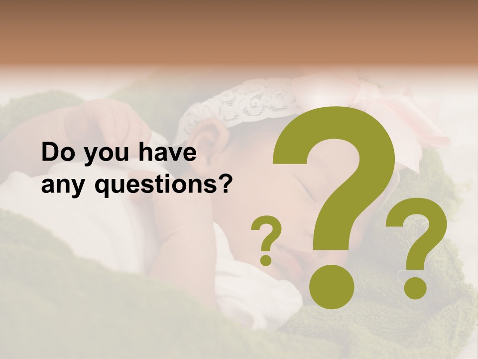 Little Girl Baby Girls Black Hair PowerPoint Template