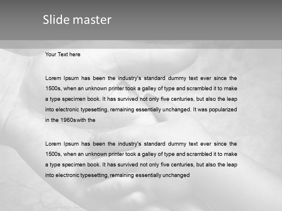 Men Body Palm PowerPoint Template