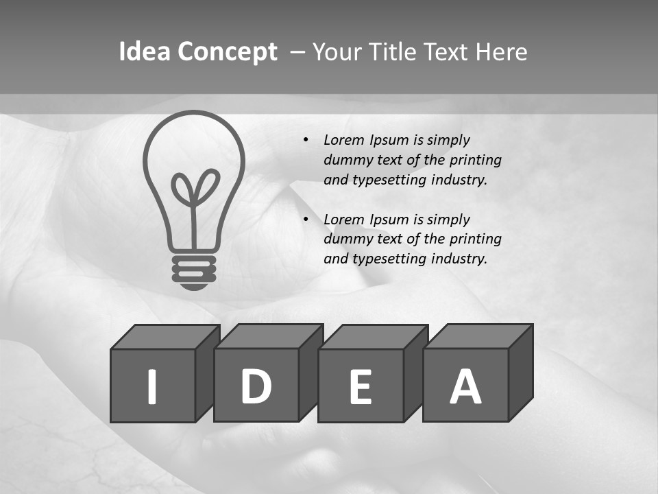 Men Body Palm PowerPoint Template