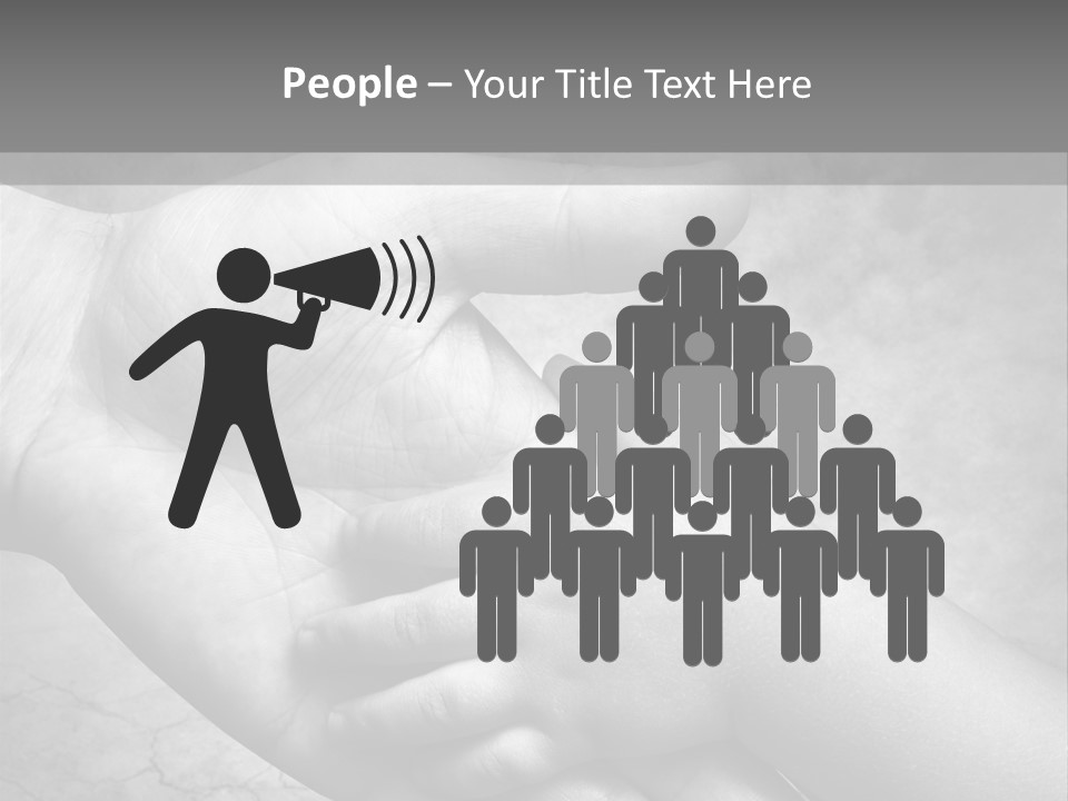 Men Body Palm PowerPoint Template