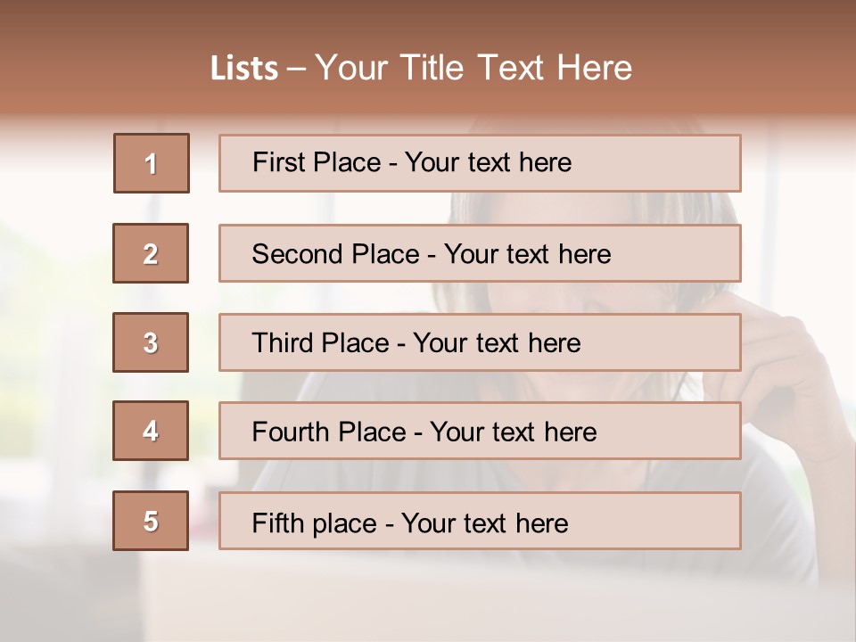 Laptop Closeup Headset PowerPoint Template