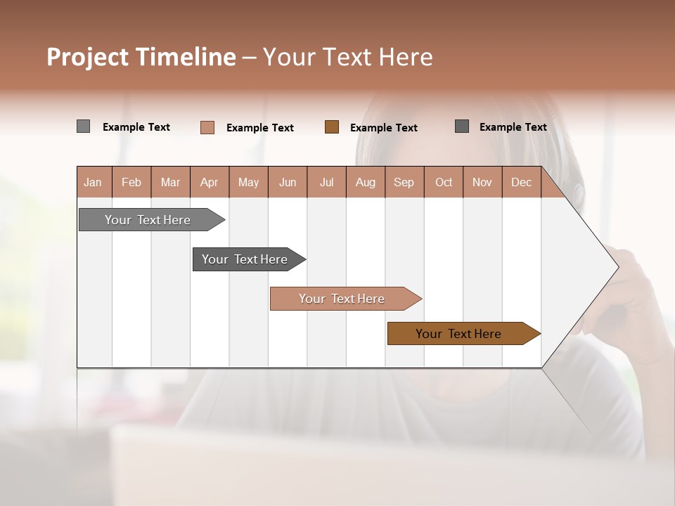 Laptop Closeup Headset PowerPoint Template