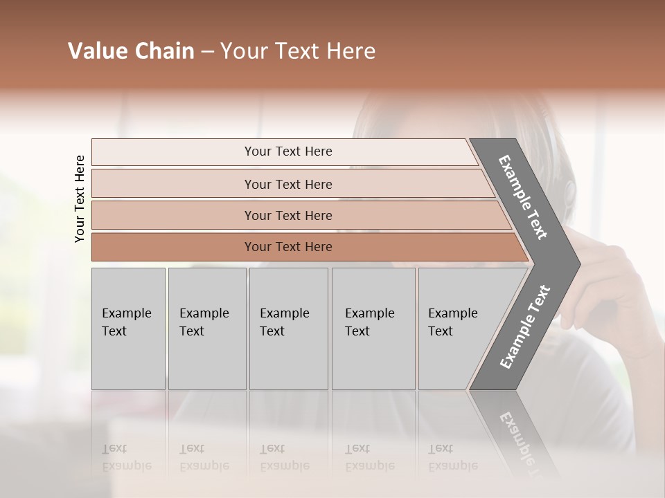 Laptop Closeup Headset PowerPoint Template