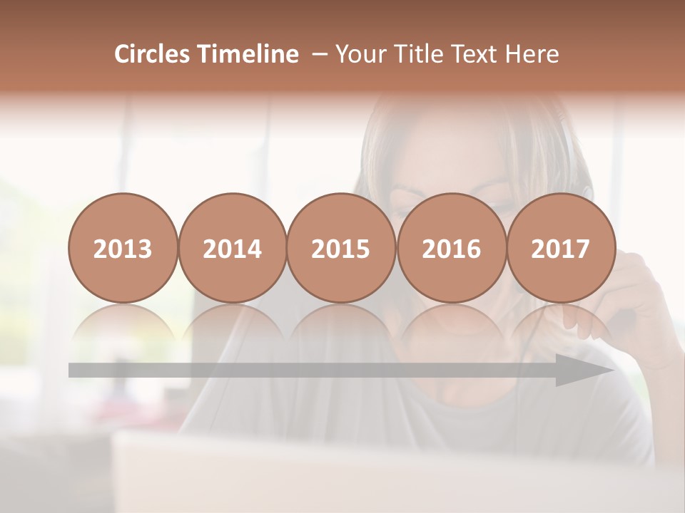 Laptop Closeup Headset PowerPoint Template