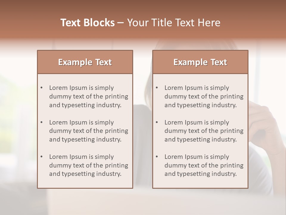 Laptop Closeup Headset PowerPoint Template