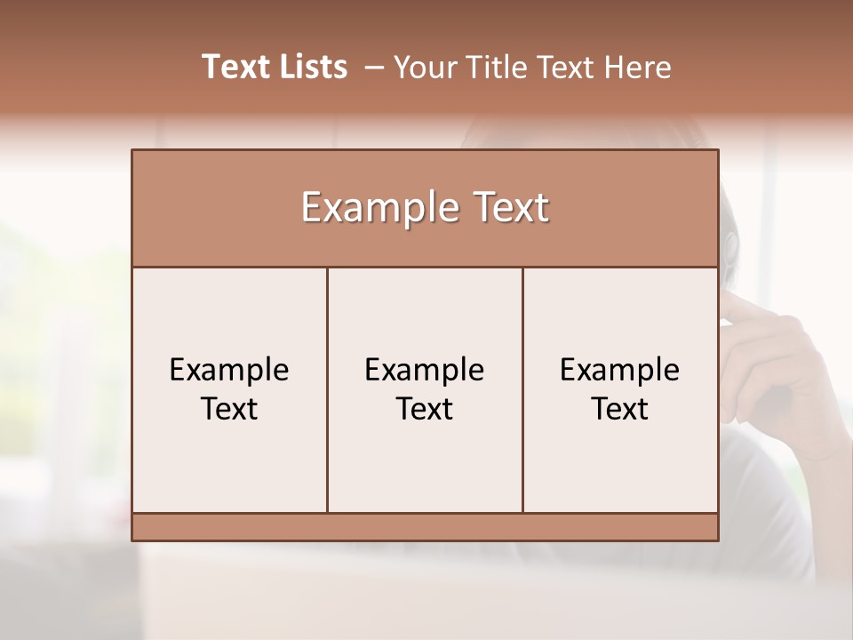 Laptop Closeup Headset PowerPoint Template