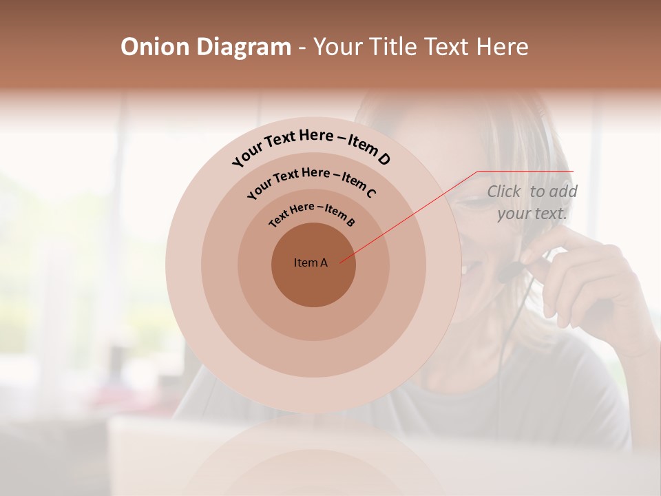 Laptop Closeup Headset PowerPoint Template