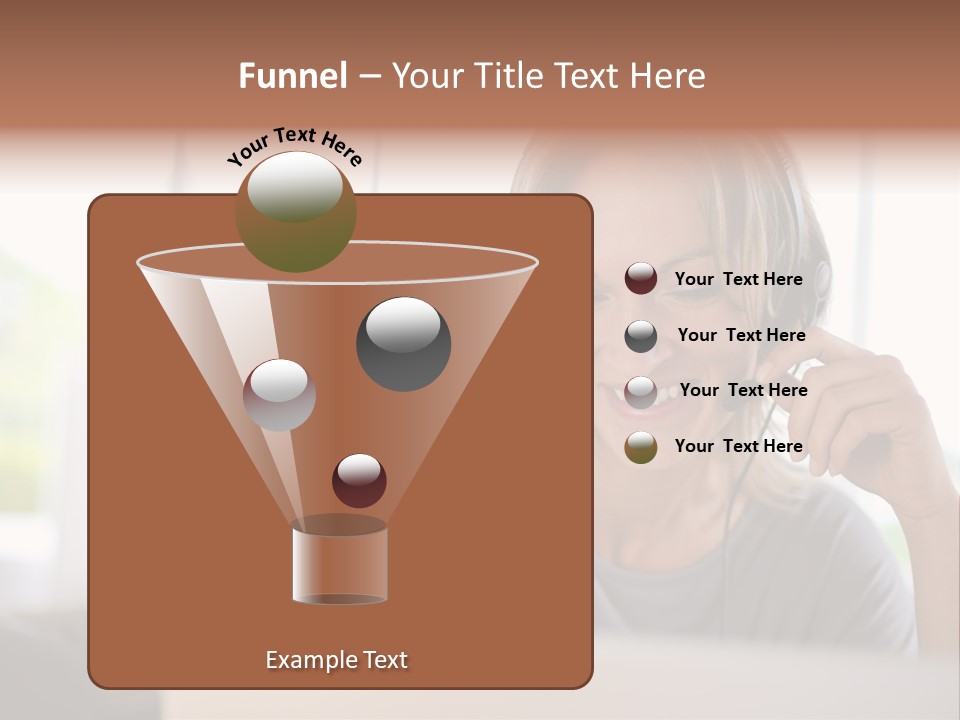 Laptop Closeup Headset PowerPoint Template