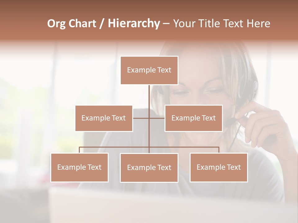 Laptop Closeup Headset PowerPoint Template