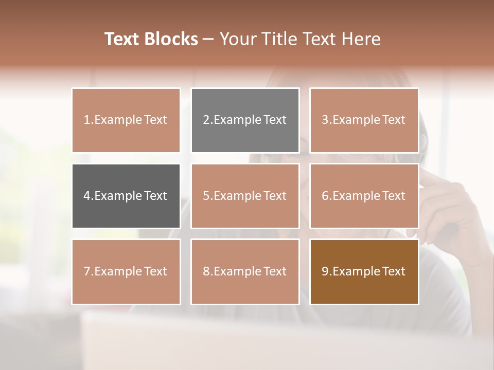 Laptop Closeup Headset PowerPoint Template