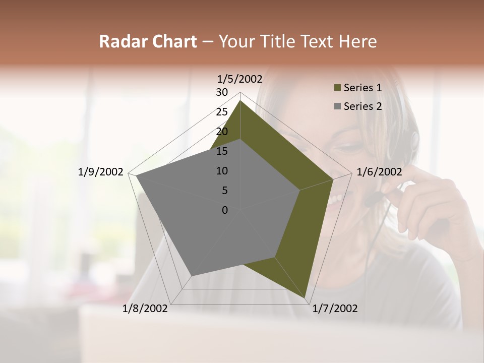 Laptop Closeup Headset PowerPoint Template