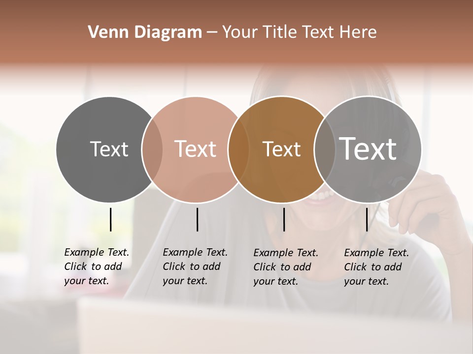 Laptop Closeup Headset PowerPoint Template