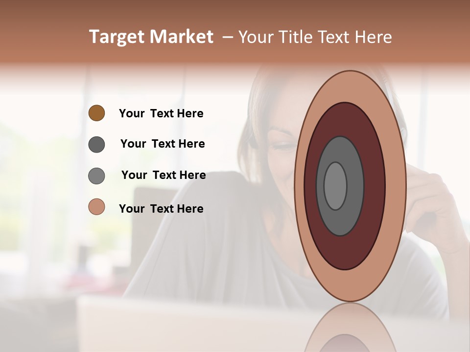 Laptop Closeup Headset PowerPoint Template