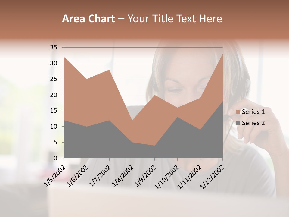 Laptop Closeup Headset PowerPoint Template
