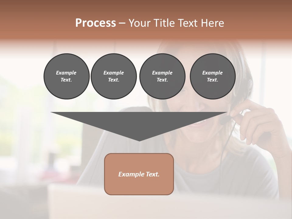 Laptop Closeup Headset PowerPoint Template