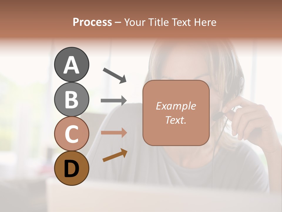 Laptop Closeup Headset PowerPoint Template