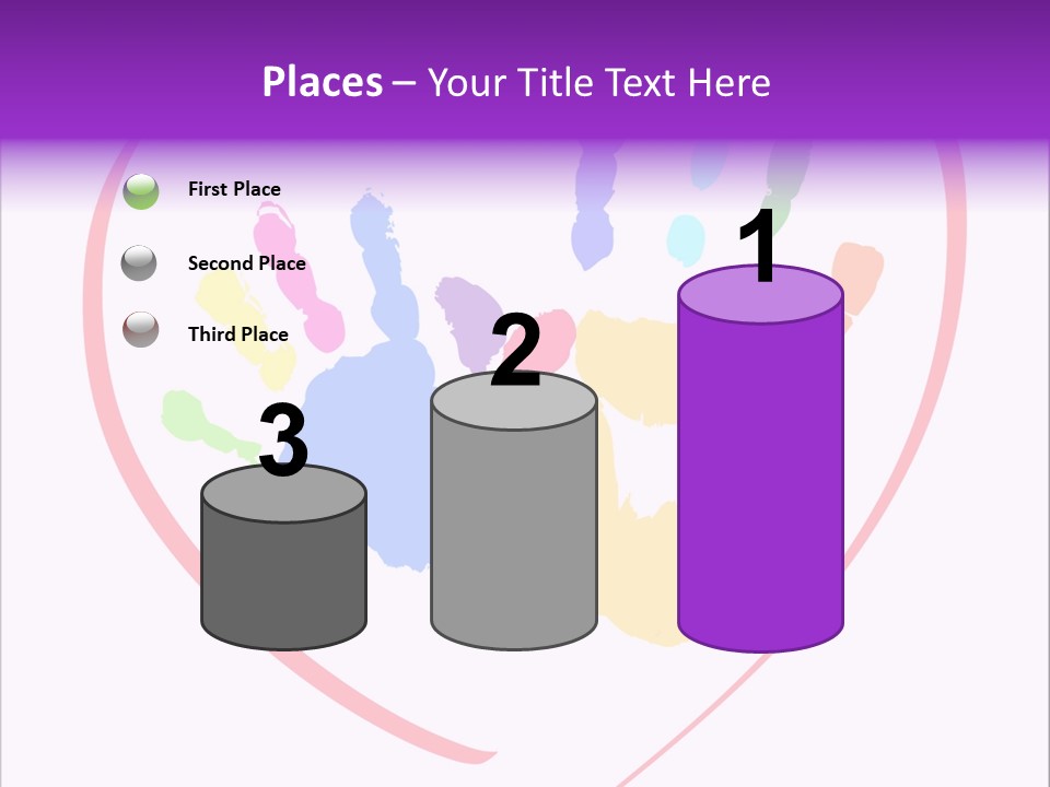 Heart White Ink PowerPoint Template