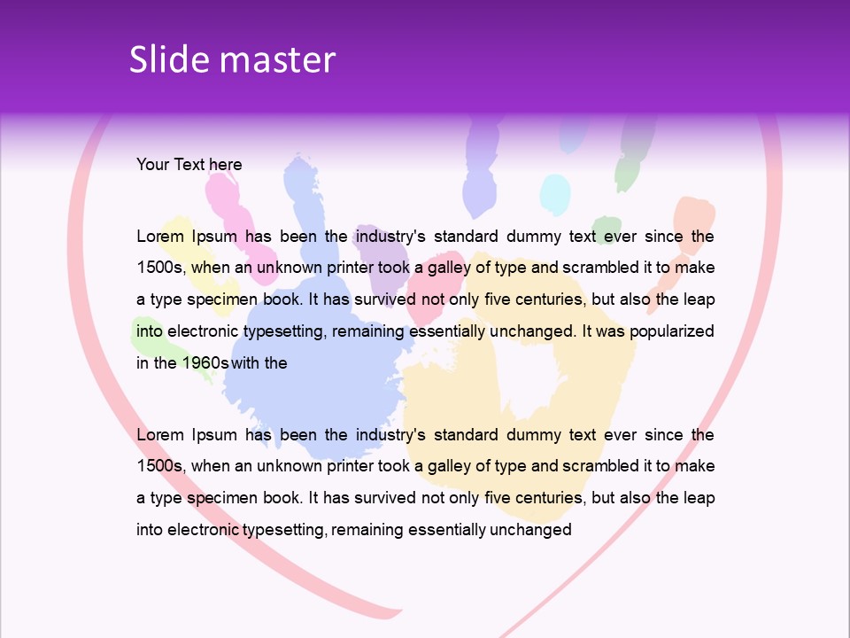 Heart White Ink PowerPoint Template