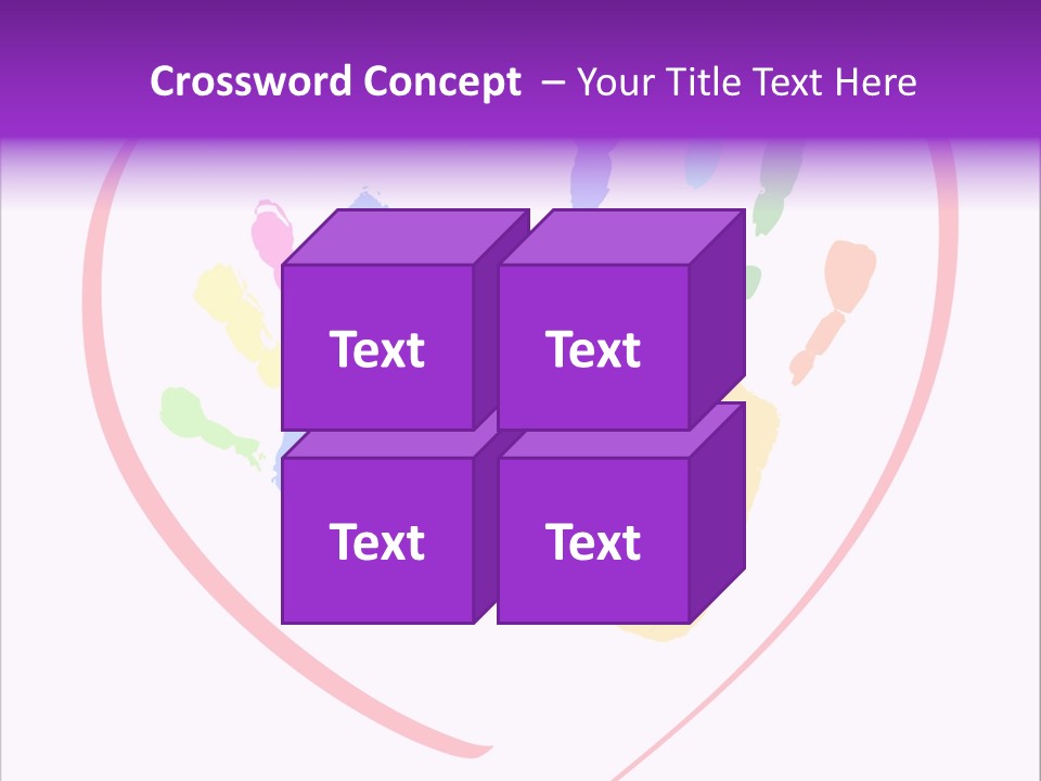 Heart White Ink PowerPoint Template