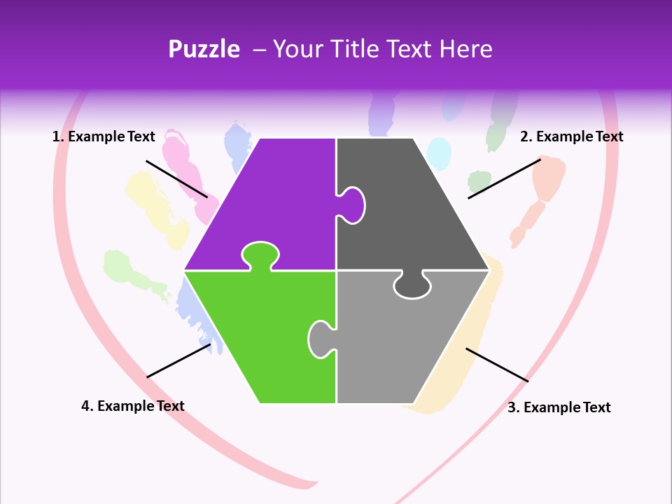 Heart White Ink PowerPoint Template