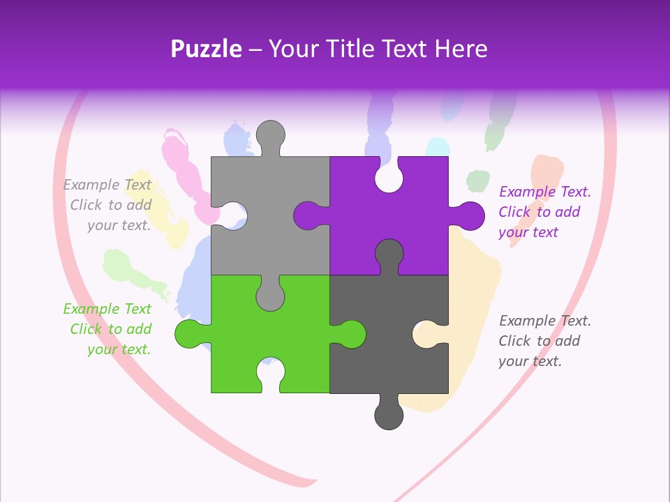 Heart White Ink PowerPoint Template