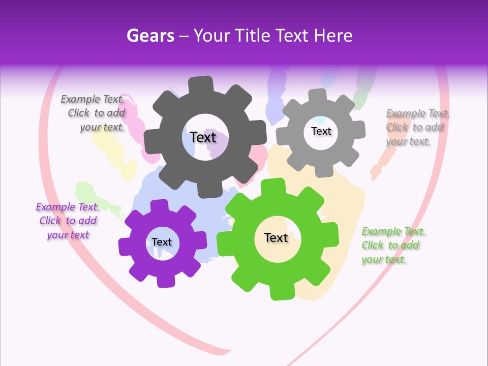 Heart White Ink PowerPoint Template