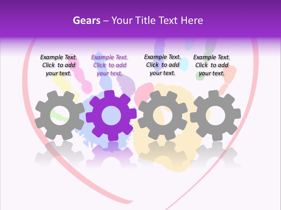 Heart White Ink PowerPoint Template