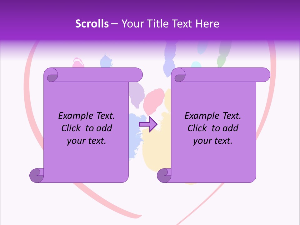 Heart White Ink PowerPoint Template