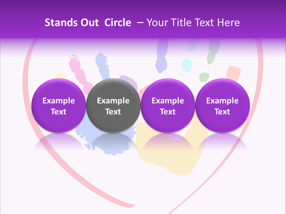 Heart White Ink PowerPoint Template