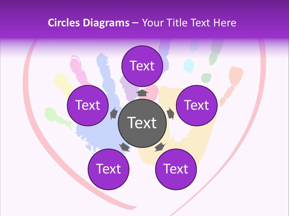 Heart White Ink PowerPoint Template