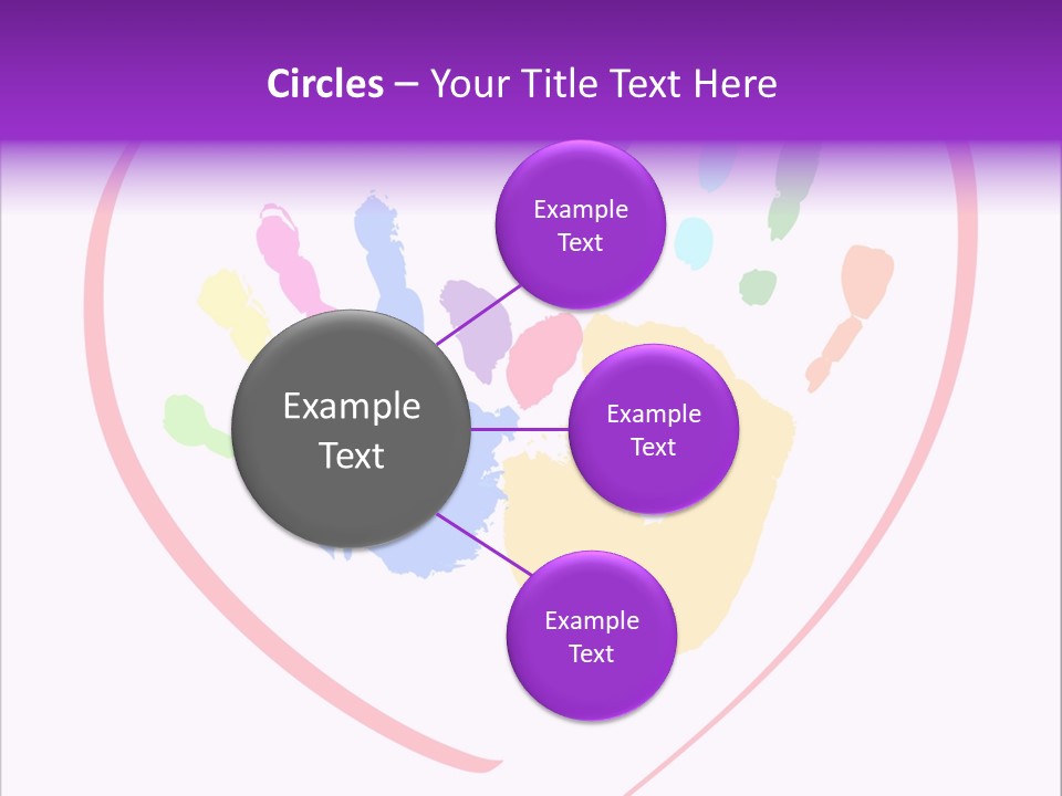 Heart White Ink PowerPoint Template