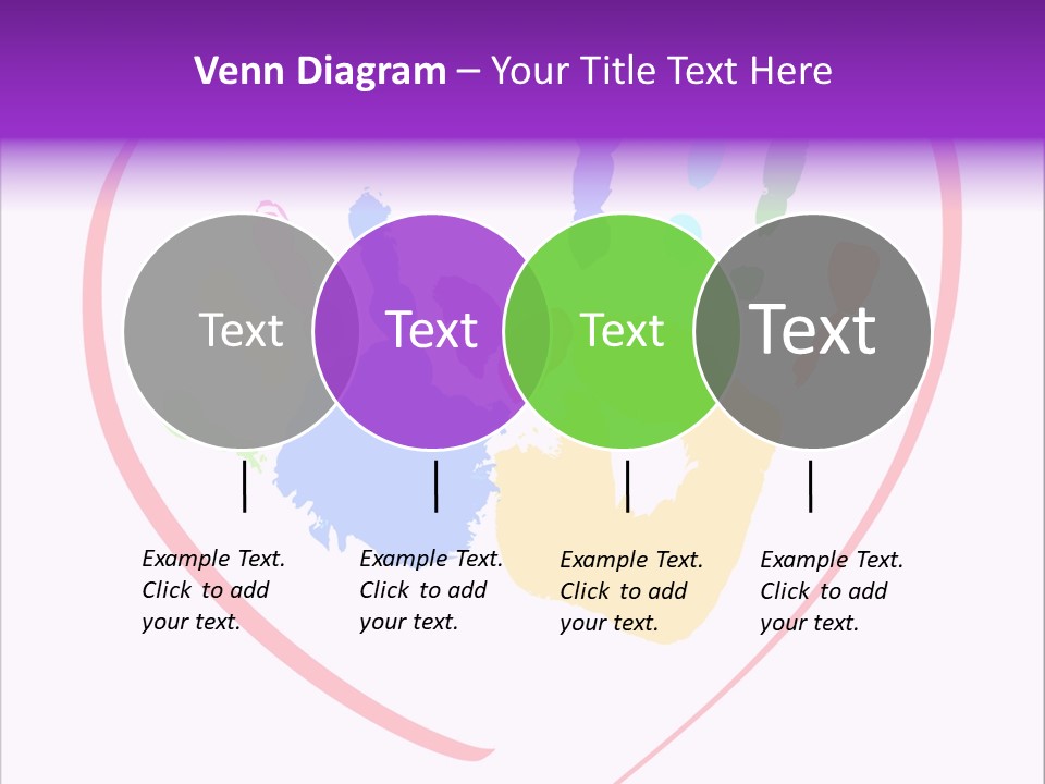 Heart White Ink PowerPoint Template